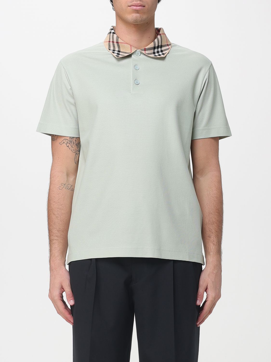 Burberry Burberry Polo Shirt Men Green Size US M / EU 48-50 / 2 - 1 Thumbnail