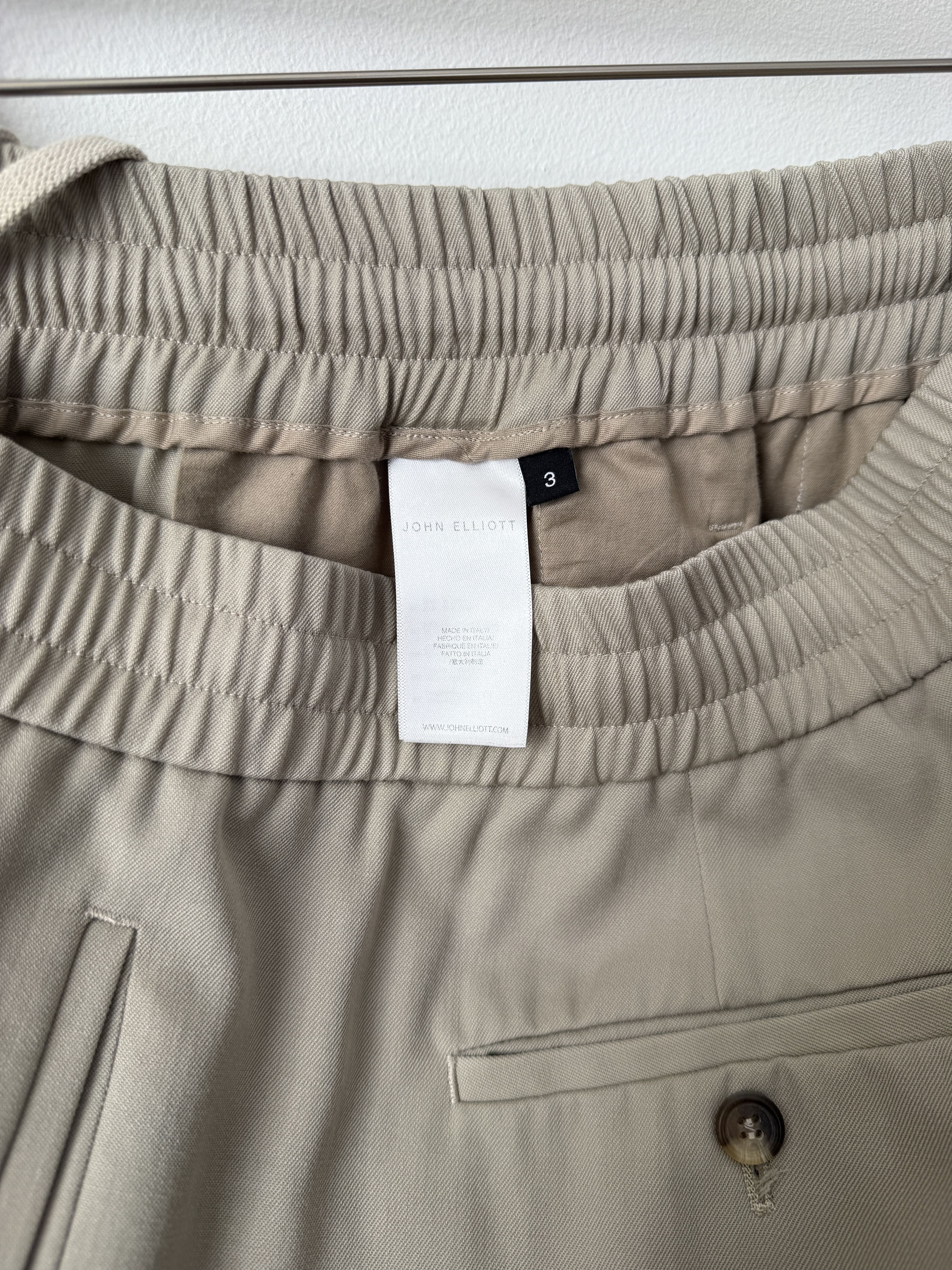 John Elliott Italian Wool Easy Trouser Khaki Size US 32 / EU 48 - 13 Thumbnail