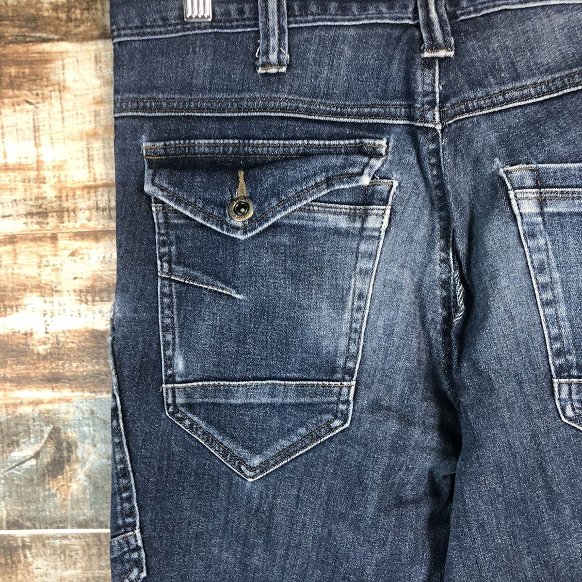 Japanese Brand DL Burtle Blue Utility worker Cargo Multipocket Pants #C649 Size US 32 / EU 48 - 17 Thumbnail