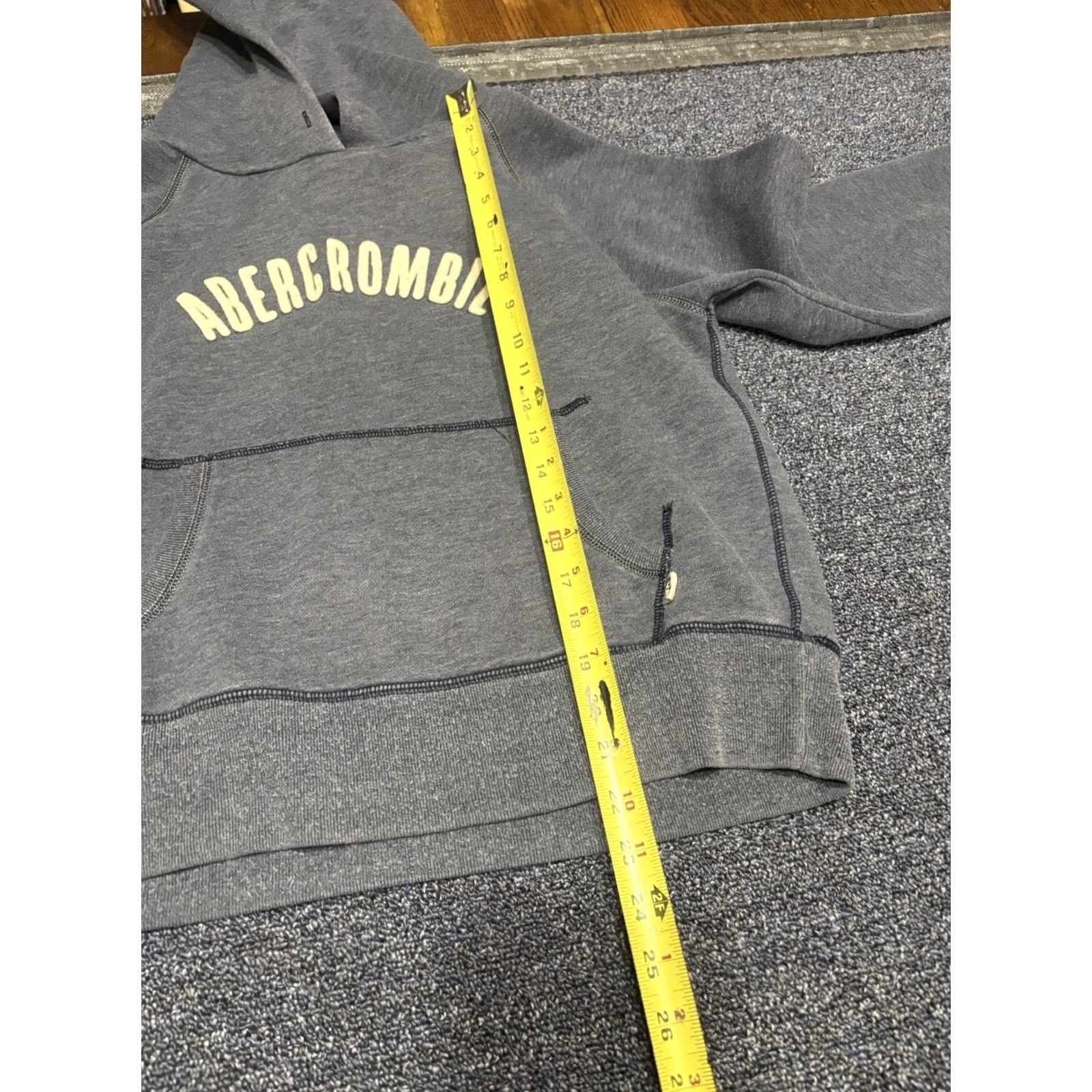 Abercrombie & Fitch VINTAGE Abercrombie & Fitch Hoodie Womens XL Pullover Gray Embroidered Spell Out K7 Size XL / US 12-14 / IT 48-50 - 4 Thumbnail