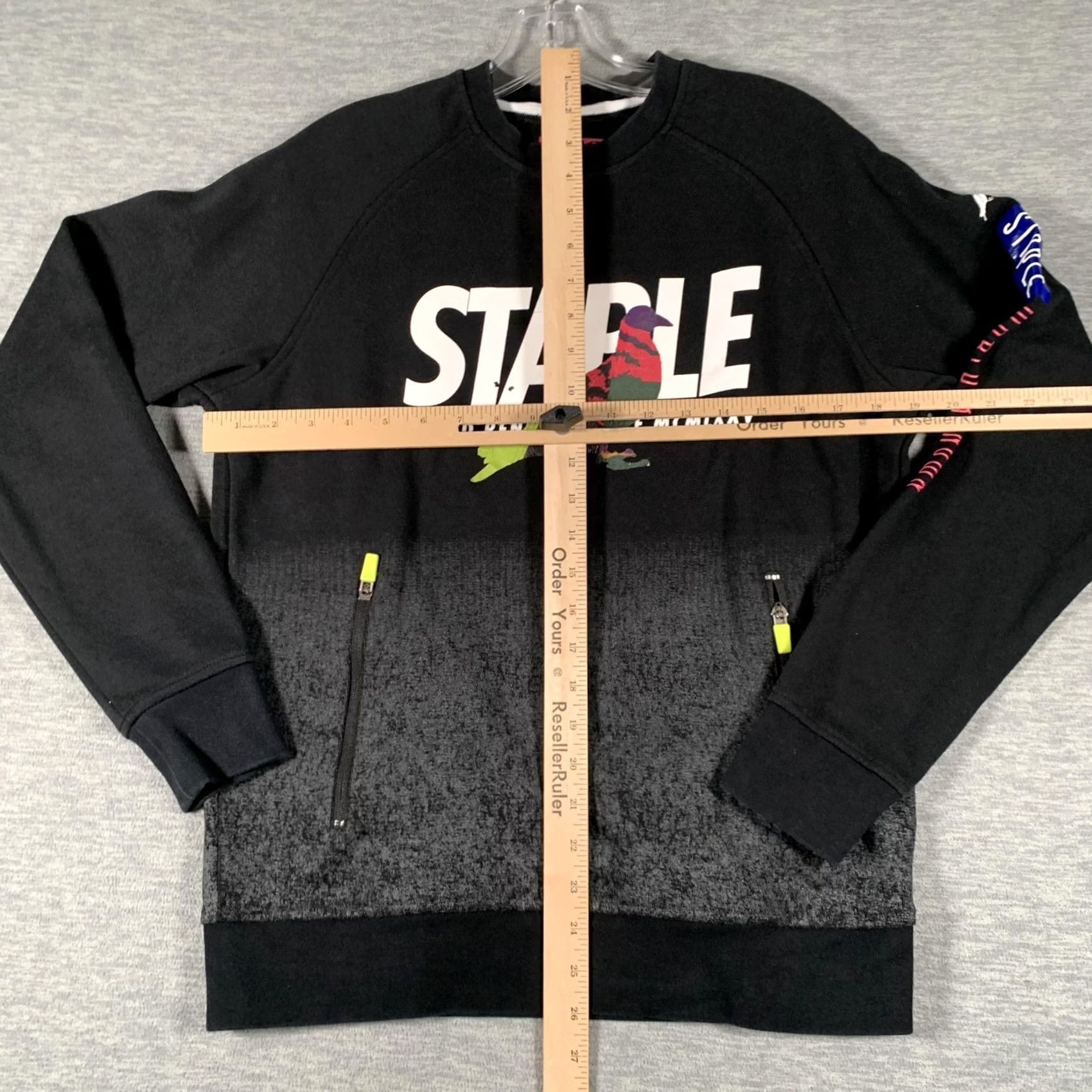 Vintage VINTAGE Staple Sweatshirt Mens S Black Pigeon Graphic Zip Pocket Fleece Pullover Size US S / EU 44-46 / 1 - 6 Thumbnail