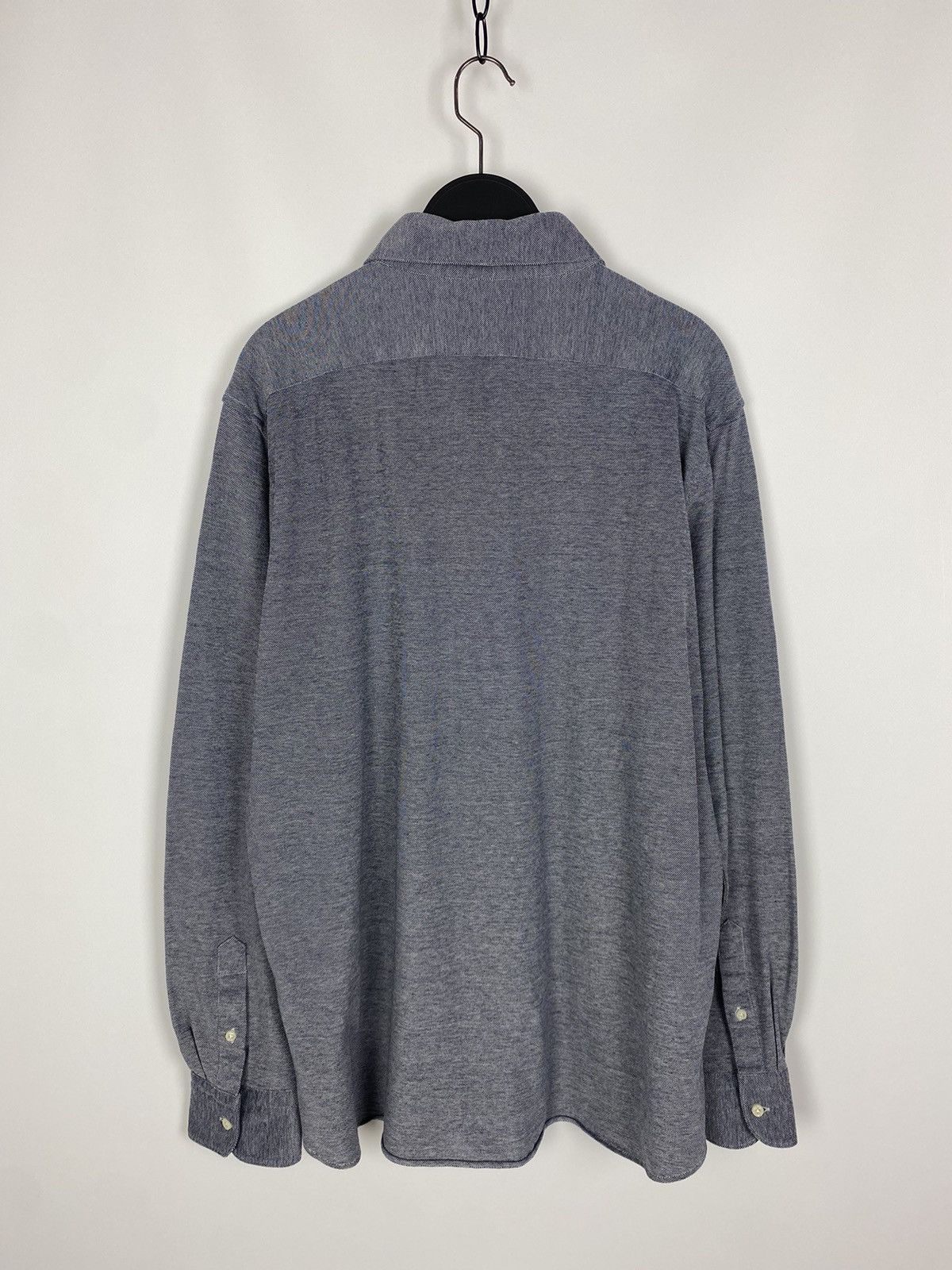 Boggi Boggi Milano Regular Fit Pique Cotton Shirt Size US XL / EU 56 / 4 - 5 Thumbnail