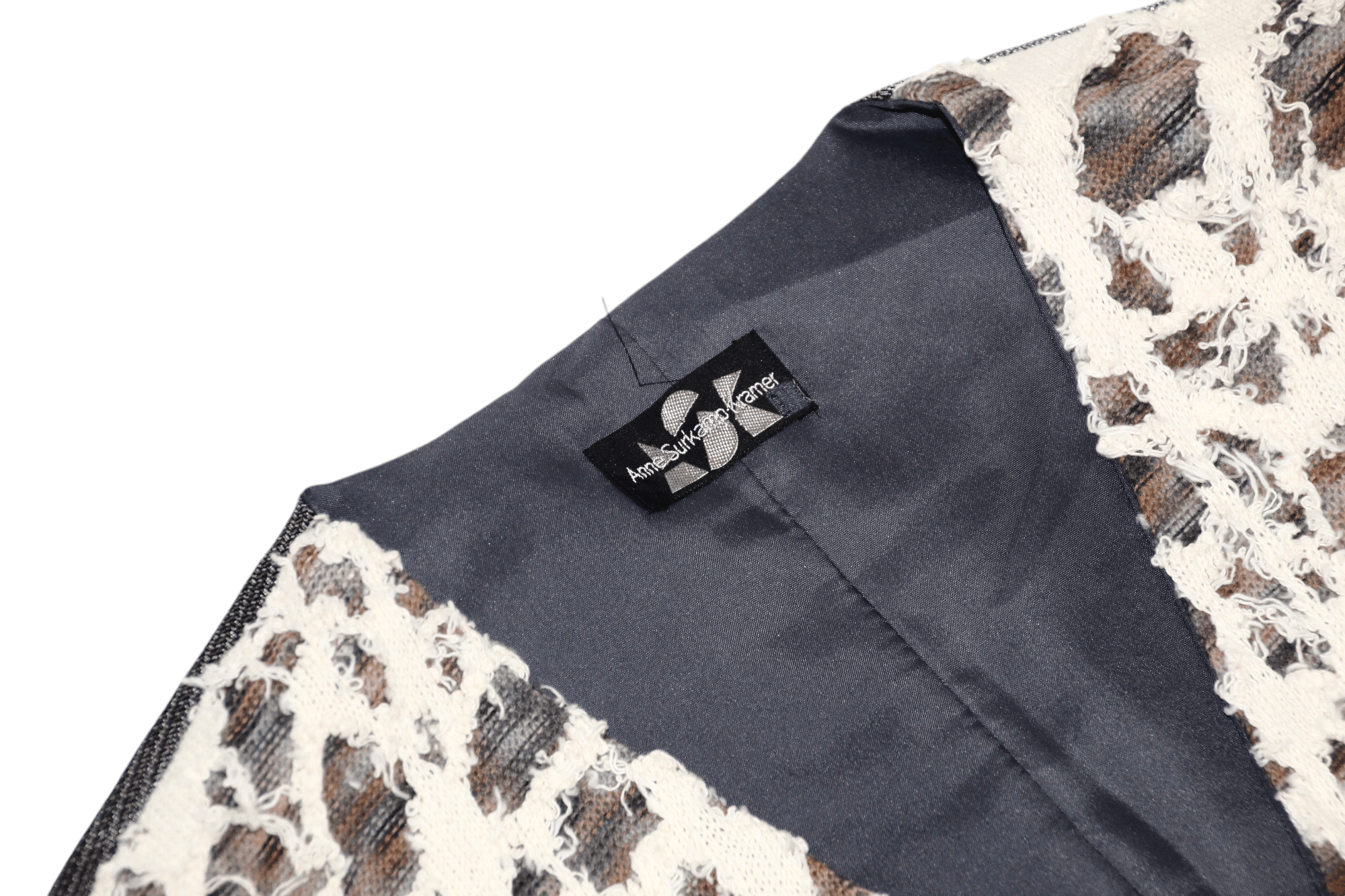 Etro Vtg ANNE SURKAMP KRAMER distressed design wool waistcoat Size US M / EU 48-50 / 2 - 3 Thumbnail