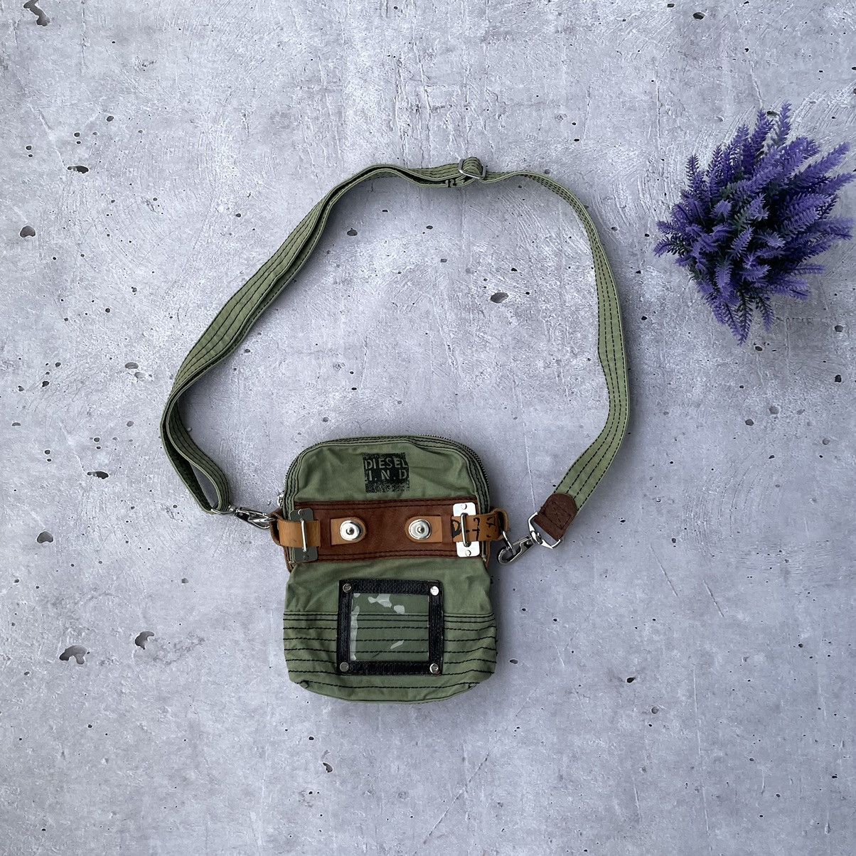 Other vintage diesel bag with leather details y2k japanese style Size ONE SIZE - 1 Thumbnail