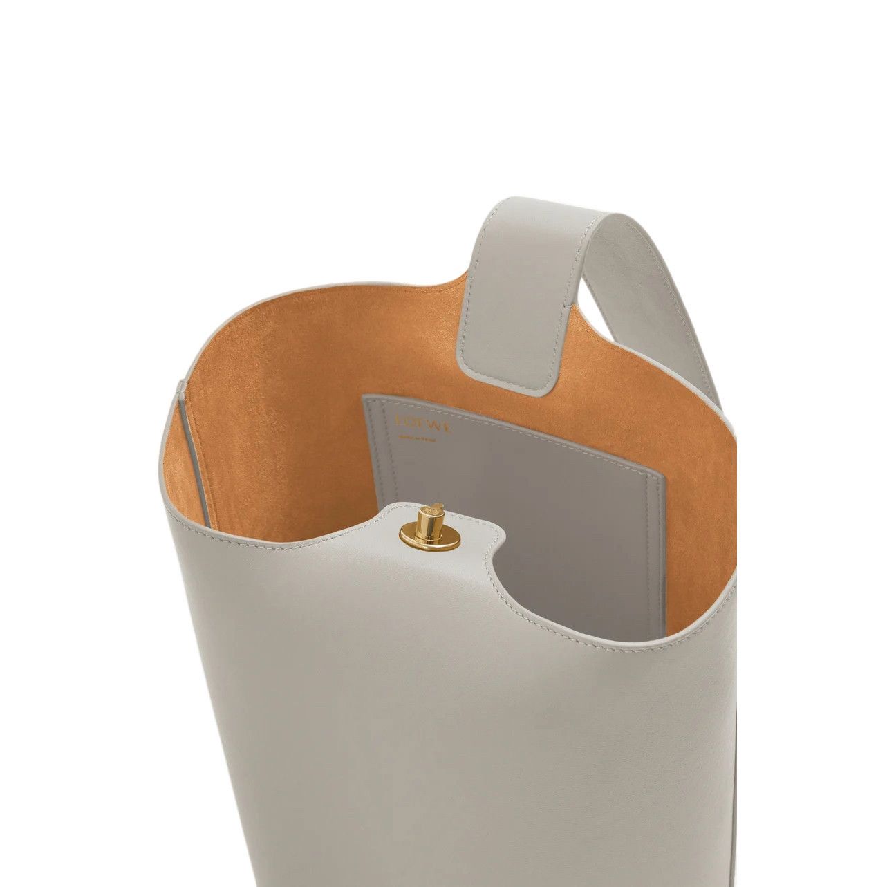 Loewe LOEWE Pebble Medium $2990 Shell Gray Smooth Leather Bucket B Size ONE SIZE - 4 Thumbnail