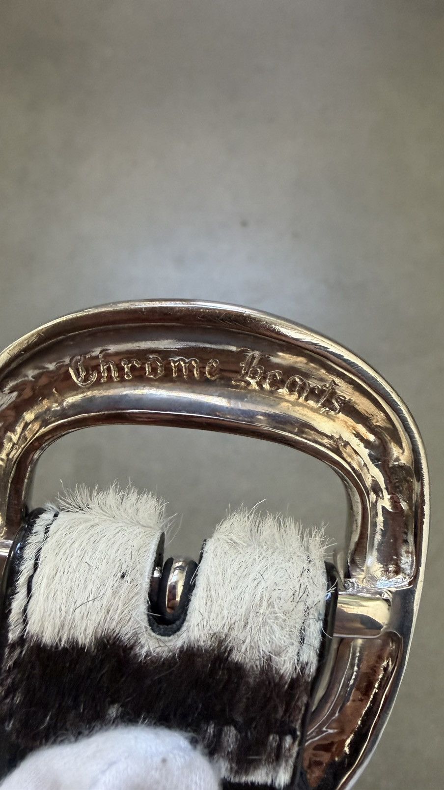 Chrome Hearts GRAIL! Chrome Hearts Cross Patch Pony Hair Gunslinger Belt Size 38 - 7 Thumbnail