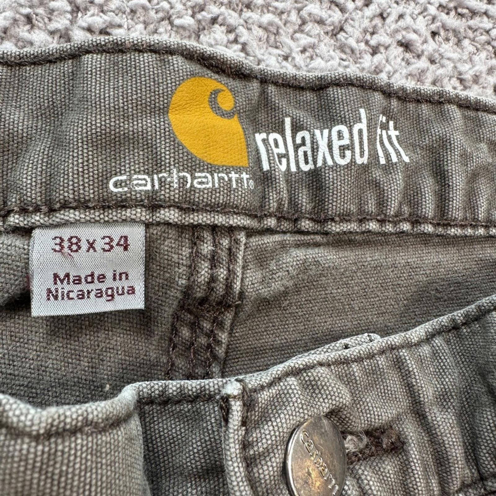 Carhartt Carhartt Relaxed Fit Work Pants Mens 38x34 Khaki Utility Size US 38 / EU 54 - 5 Thumbnail