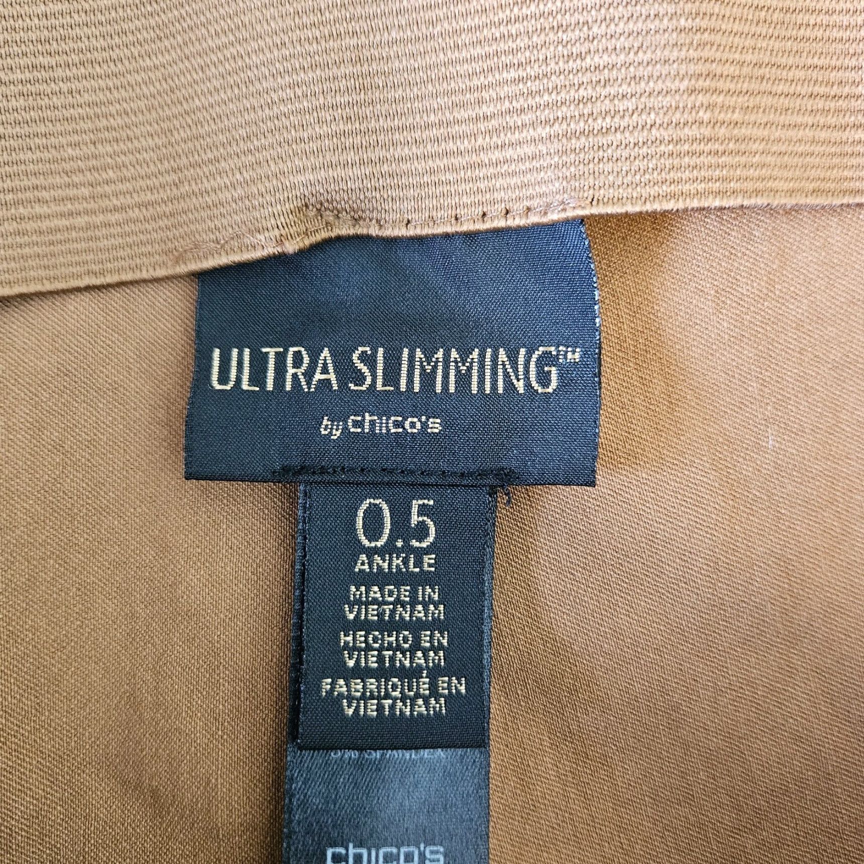 Vintage VINTAGE Ultra Slimming by Chico's Womens Ankle Pants Sz 6 Brown Pull On Mid Rise? Size 28" / US 6 / IT 42 - 7 Thumbnail