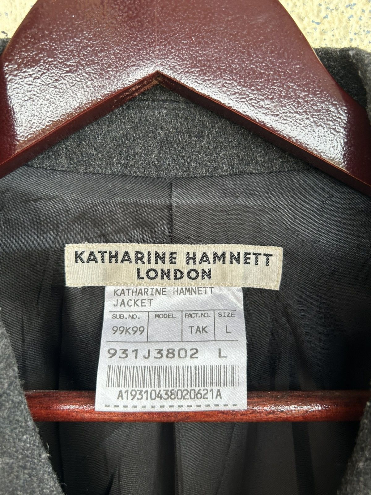Katharine Hamnett London Katharine Hamnet London Wool Long Coat Size US L / EU 52-54 / 3 - 8 Thumbnail