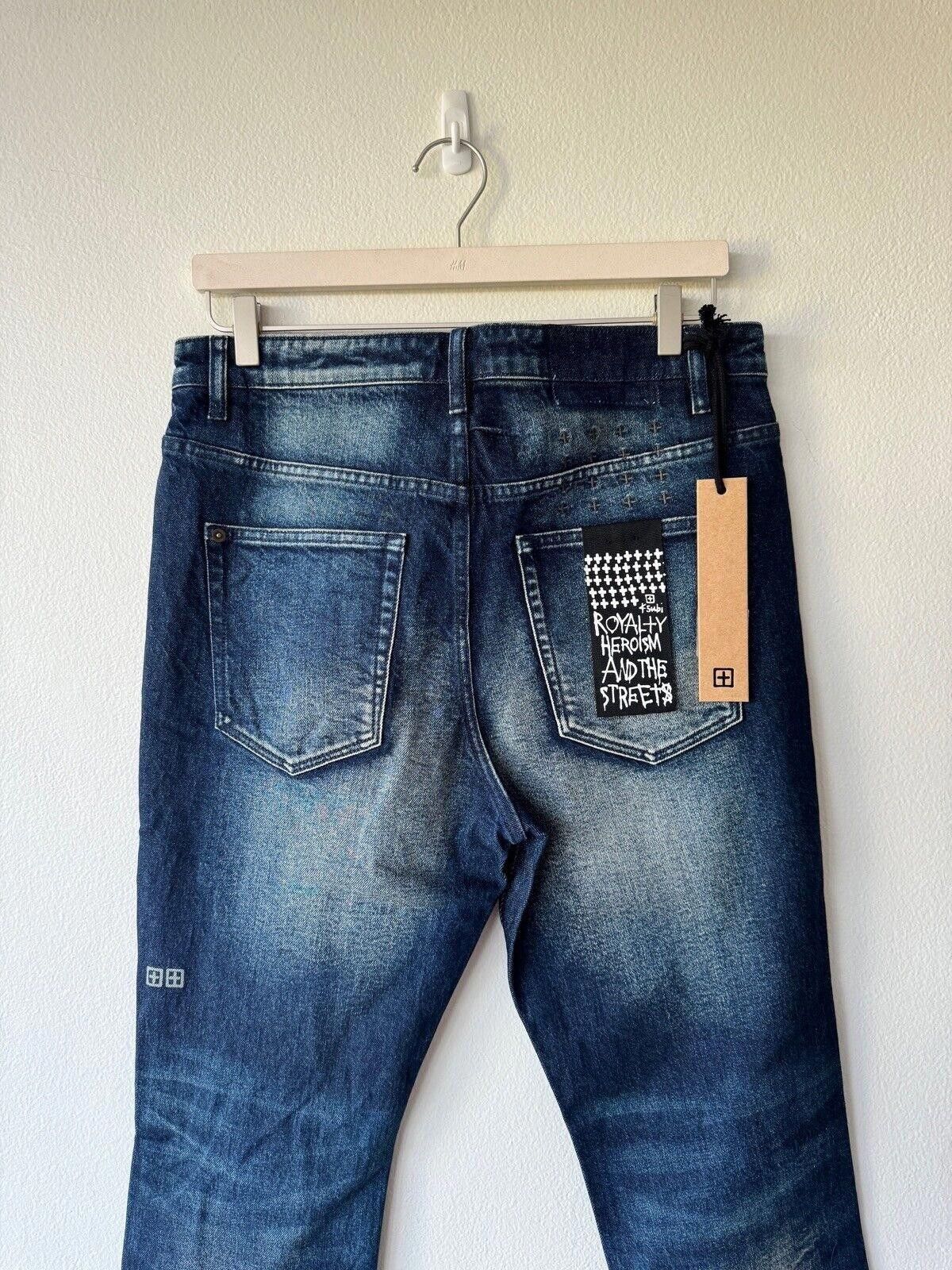 Ksubi new Ksubi mens denim jean 32 wolfgang blue lowlite trashed Size US 32 / EU 48 - 6 Thumbnail
