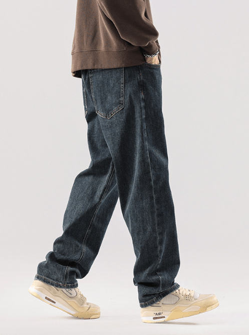 Japanese Brand × Jean Japanese retro straight dark blue washed jeans Size US 32 / EU 48 - 2 Thumbnail