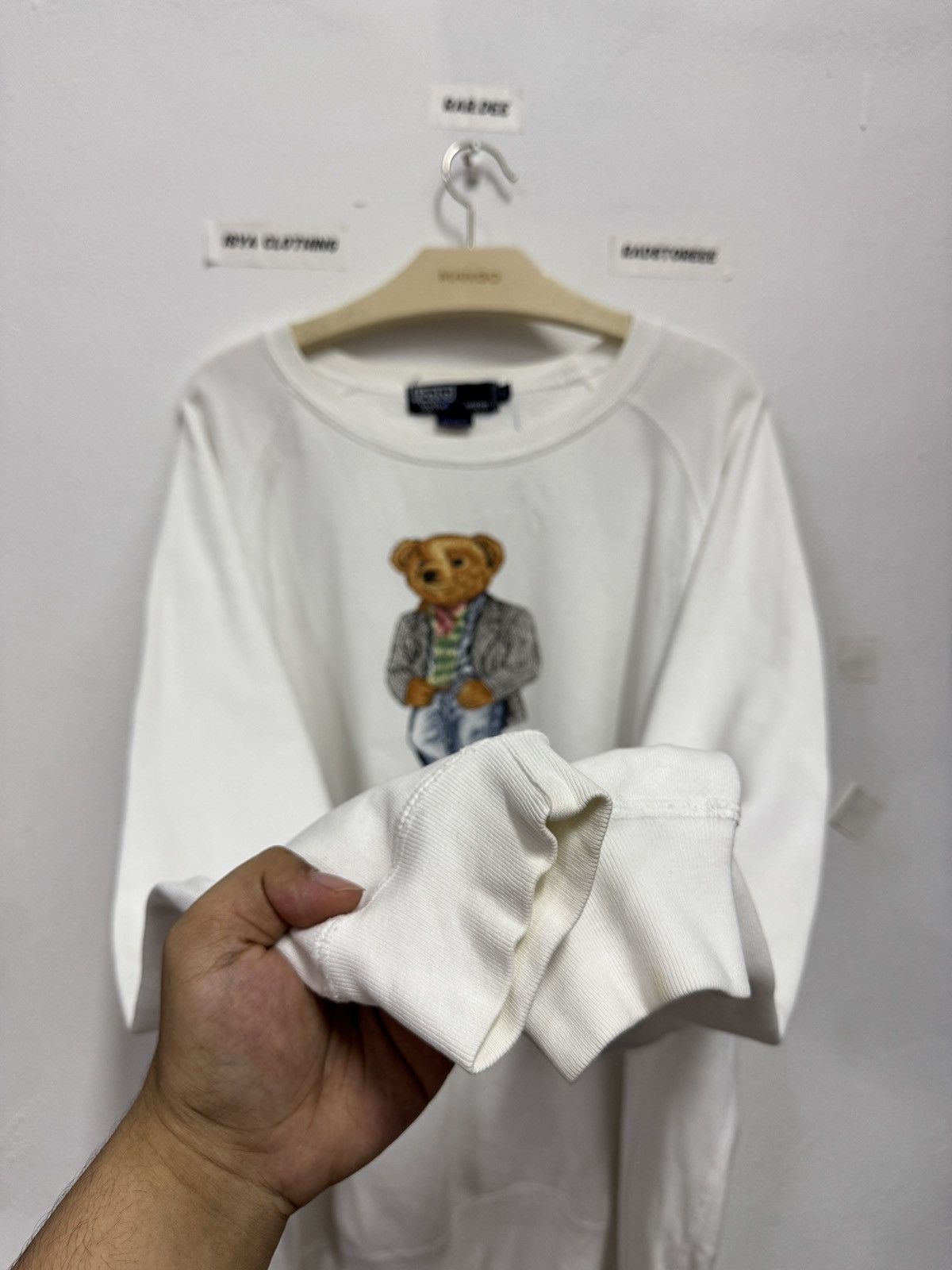 Polo Ralph Lauren Vintage Polo Bear Ralph Laurent Sweatshirt Size US L / EU 52-54 / 3 - 3 Thumbnail