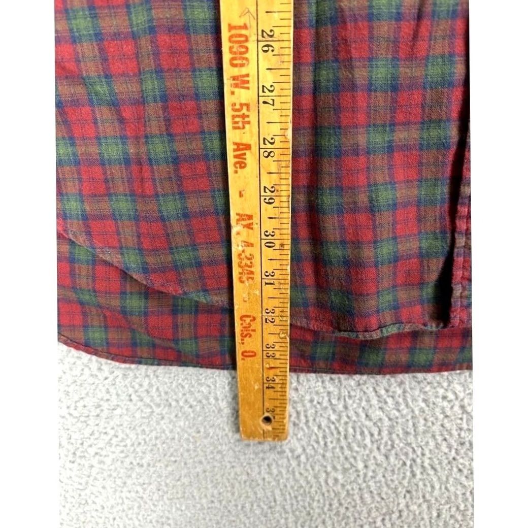 Ralph Lauren VINTAGE Ralph Lauren Shirt Men XL Red Flannel Plaid Button-Down Pony Made In USA Size US XL / EU 56 / 4 - 7 Thumbnail