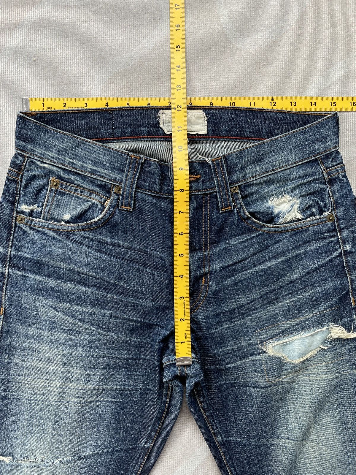Current/Elliot × Elliott Current Elliott Slim Straight Jeans (P71) Size 30" / US 8 / IT 44 - 17 Thumbnail