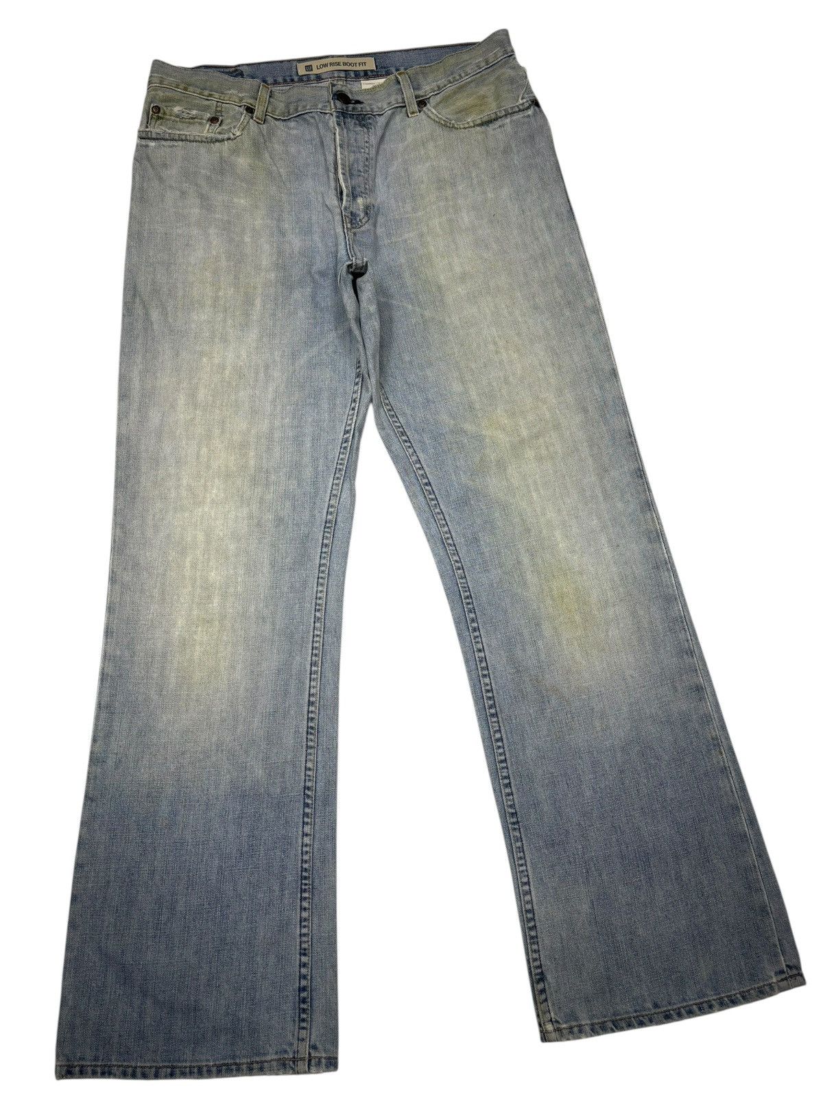 If Six Was Nine FLARE JEANS BAGGY RUSTY GAP BLUE WASH DENIM JEANS Size US 37 - 3 Thumbnail