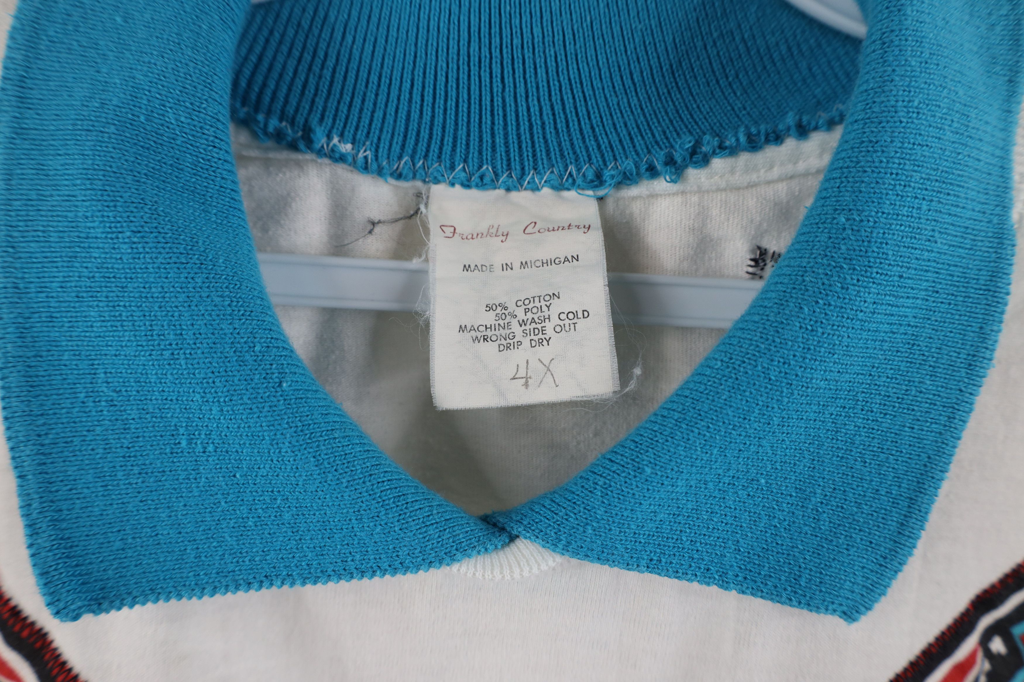 Vintage Vintage 90s Rockabilly Southwestern Collared Polo USA Size 4XL / US 24-26 - 4 Thumbnail