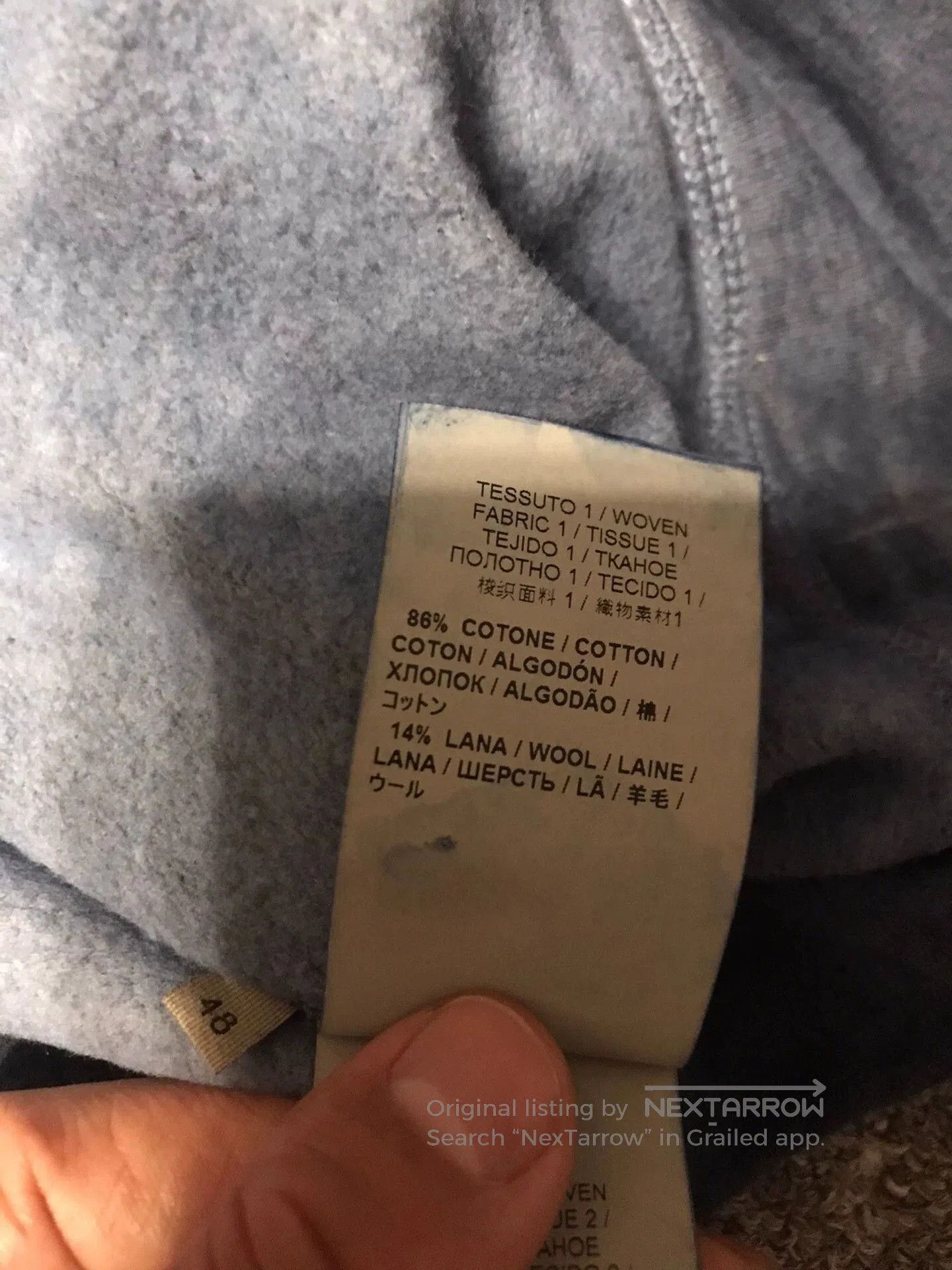 Bottega Veneta Blue Long Sleeve Henley Shirt. Size US M / EU 48-50 / 2 - 5 Thumbnail