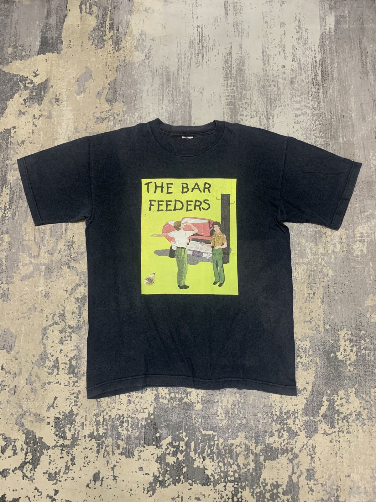 Band Tees Vintage 90s The Bar Feeders Punk Rock Band Tshirt Size US XL / EU 56 / 4 - 1 Thumbnail