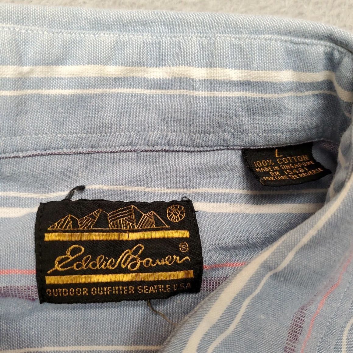 Eddie Bauer VINTAGE Eddie Bauer Shirt Mens L Blue Striped 100% Cotton Button-Up Casual Shirt Mens L Blue Striped 100% Cotton Button-Up Casual Size US L / EU 52-54 / 3 - 5 Thumbnail