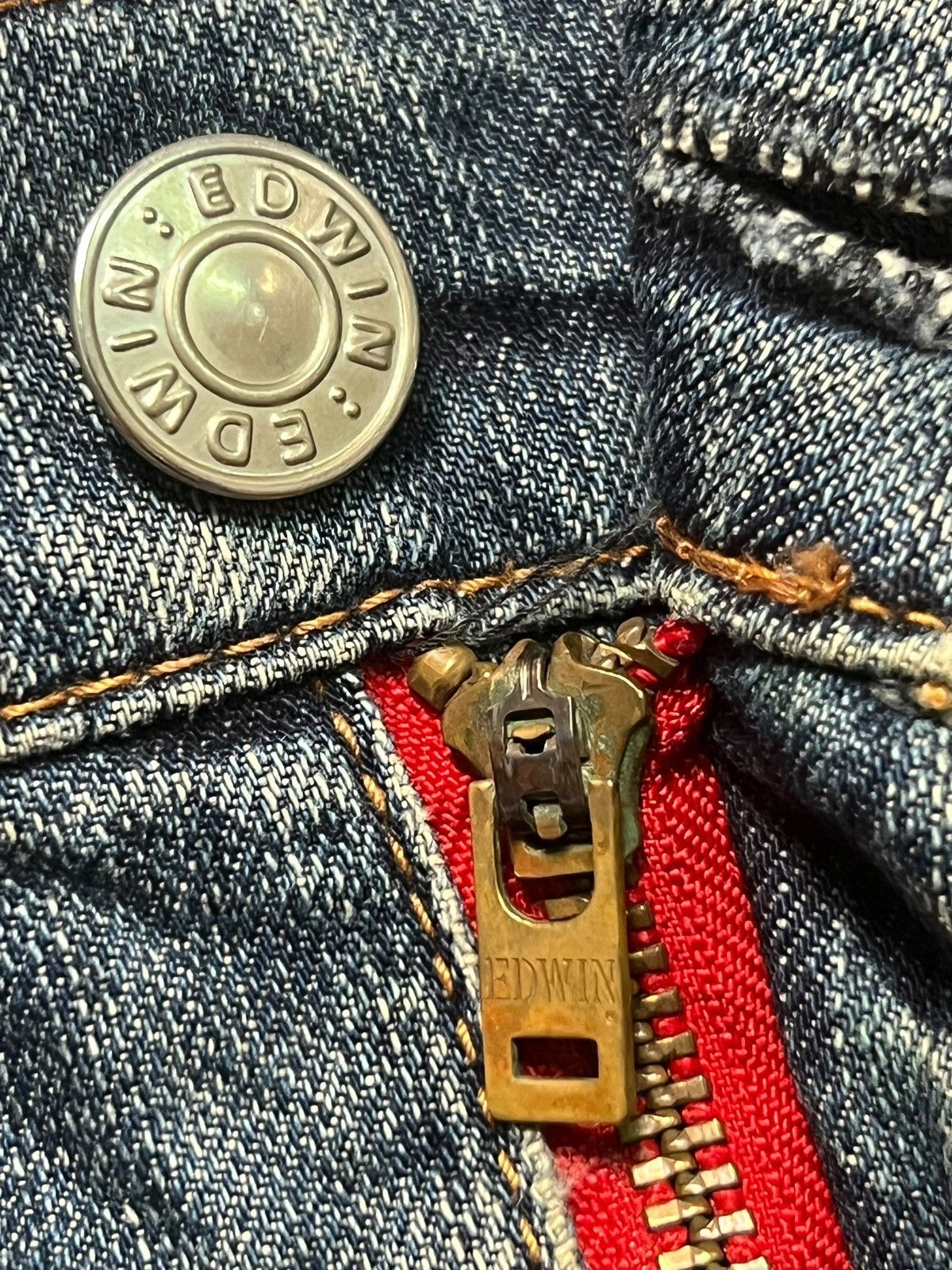 Edwin Vintage Edwin 503 Blue Trip Edgeline Japan, Distressed Denim Size US 34 / EU 50 - 9 Thumbnail