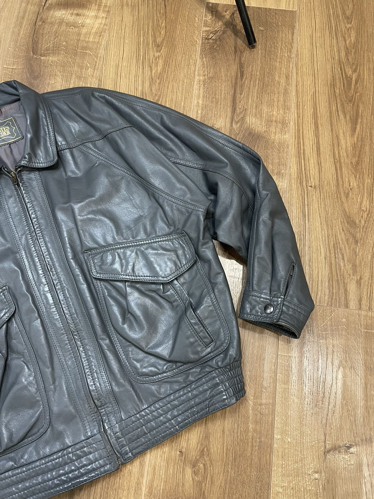 Genuine Leather × Vintage Vintage Y2K Aviator Top Gun Genuine Leather Jacket Bomber Size US M / EU 48-50 / 2 - 11 Thumbnail