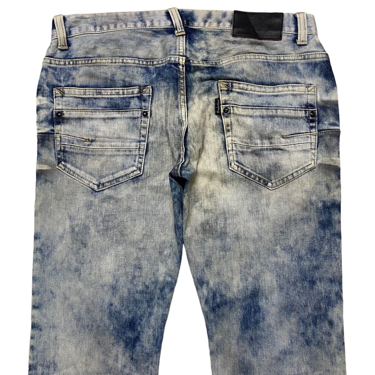 Tornado Mart Tornado Mart Acid Wash whisker Denim Wolf Cut Flare Jeans Size US 32 / EU 48 - 9 Thumbnail