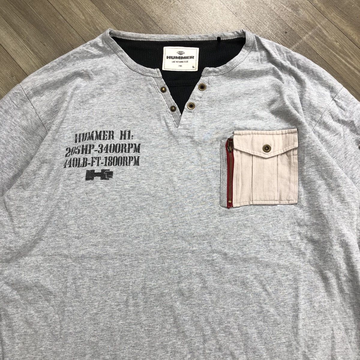 If Six Was Nine × Japanese Brand × Le Grande Bleu (L.G.B.) Vintage Hummer Pocket Double Layer Lgb Goa Gotic Longsleeve Size US XXL / EU 58 / 5 - 15 Thumbnail