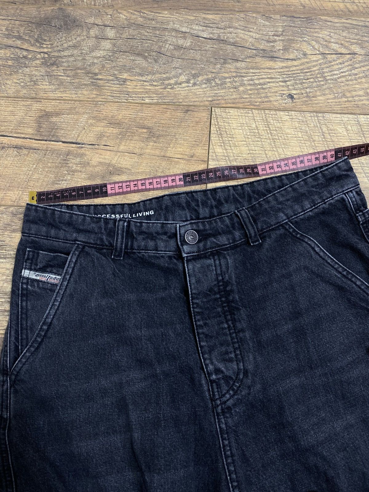 Diesel Diesel W27 Baggy Black Multi-Pocket Cargo Distressed Jeans Size US 32 / EU 48 - 7 Thumbnail
