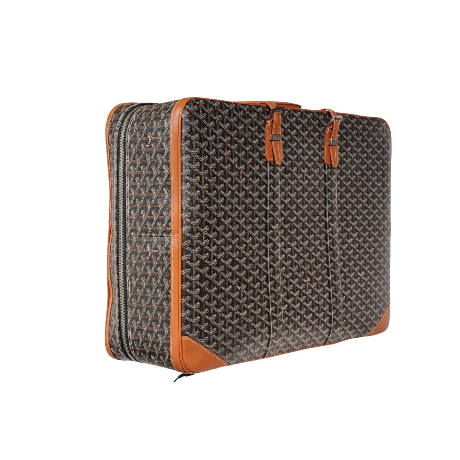 Goyard Brown Goyardine Canvas Leather Majordome 60 Travel Luggage Size ONE SIZE - 6 Thumbnail