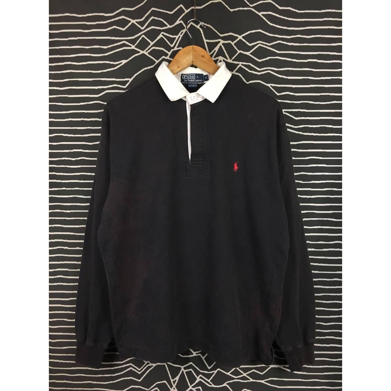 Polo Ralph Lauren Vtg Polo Ralph Lauren Small Logo Longsleeve Rugby Polo Tee Size US M / EU 48-50 / 2 - 1 Thumbnail