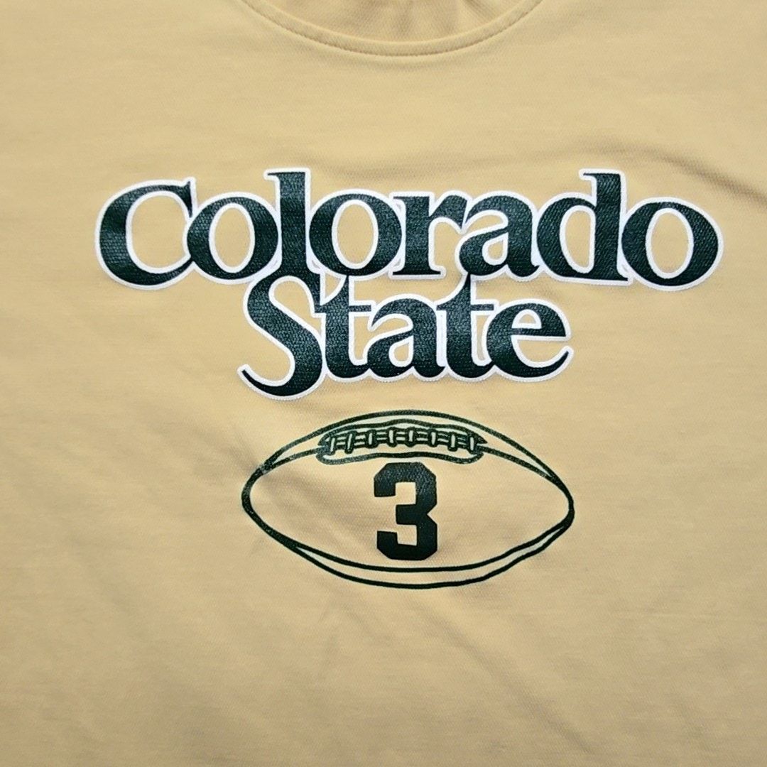 Russell Athletic Colorado State Football Shirt Yellow XL College Sport Tee Size US XL / EU 56 / 4 - 2 Thumbnail