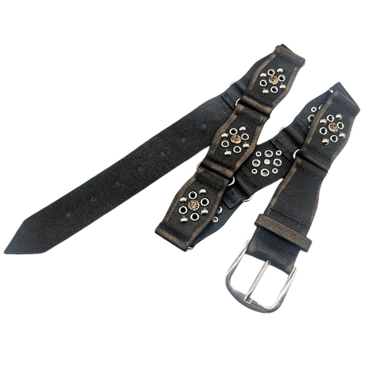 Japanese Brand Y2K Black Chunky Oversized Buckle Boho Belt Size ONE SIZE - 8 Thumbnail
