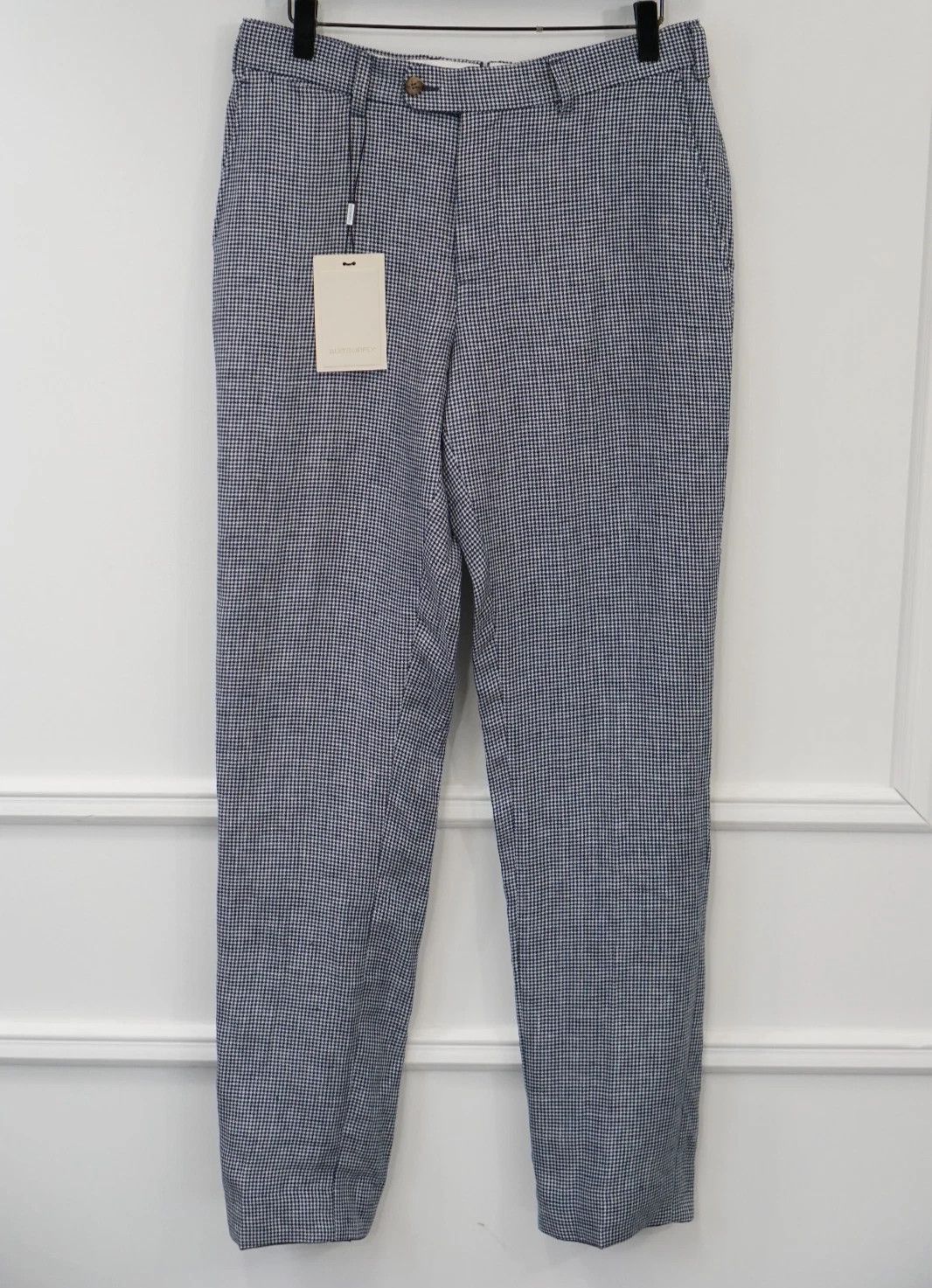 Suitsupply Men Suitsupply Pants Blue 100% Linen Size EU44 UK/US34 Size 34R - 1 Thumbnail