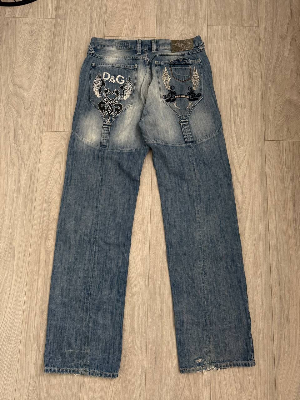 Dolce & Gabbana Dolce & Gabanna Jeans Big Logo Denim Jeans Size US 34 / EU 50 - 1 Thumbnail
