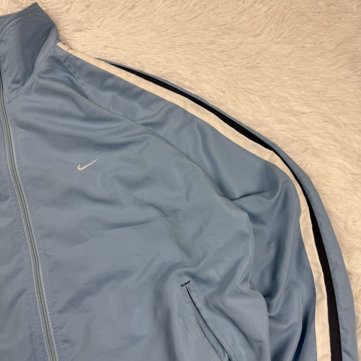 Nike Nike Vintage Blue Zip Jacket 90s Swoosh Streetwear Y2K Size US XL / EU 56 / 4 - 3 Thumbnail