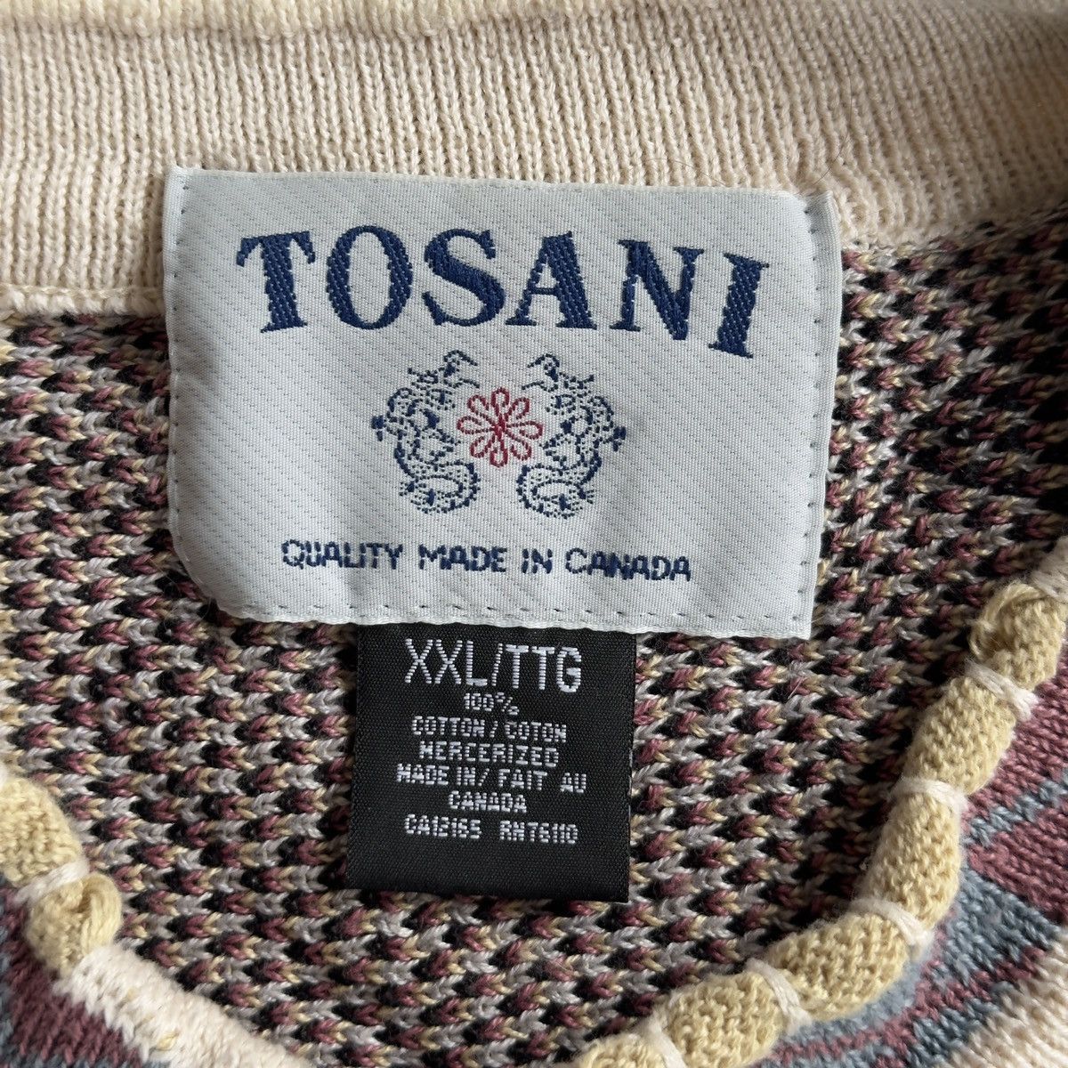 Vintage VINTAGE 90s Made in Canada 🇨🇦 Tosani sweater Size US XXL / EU 58 / 5 - 2 Thumbnail