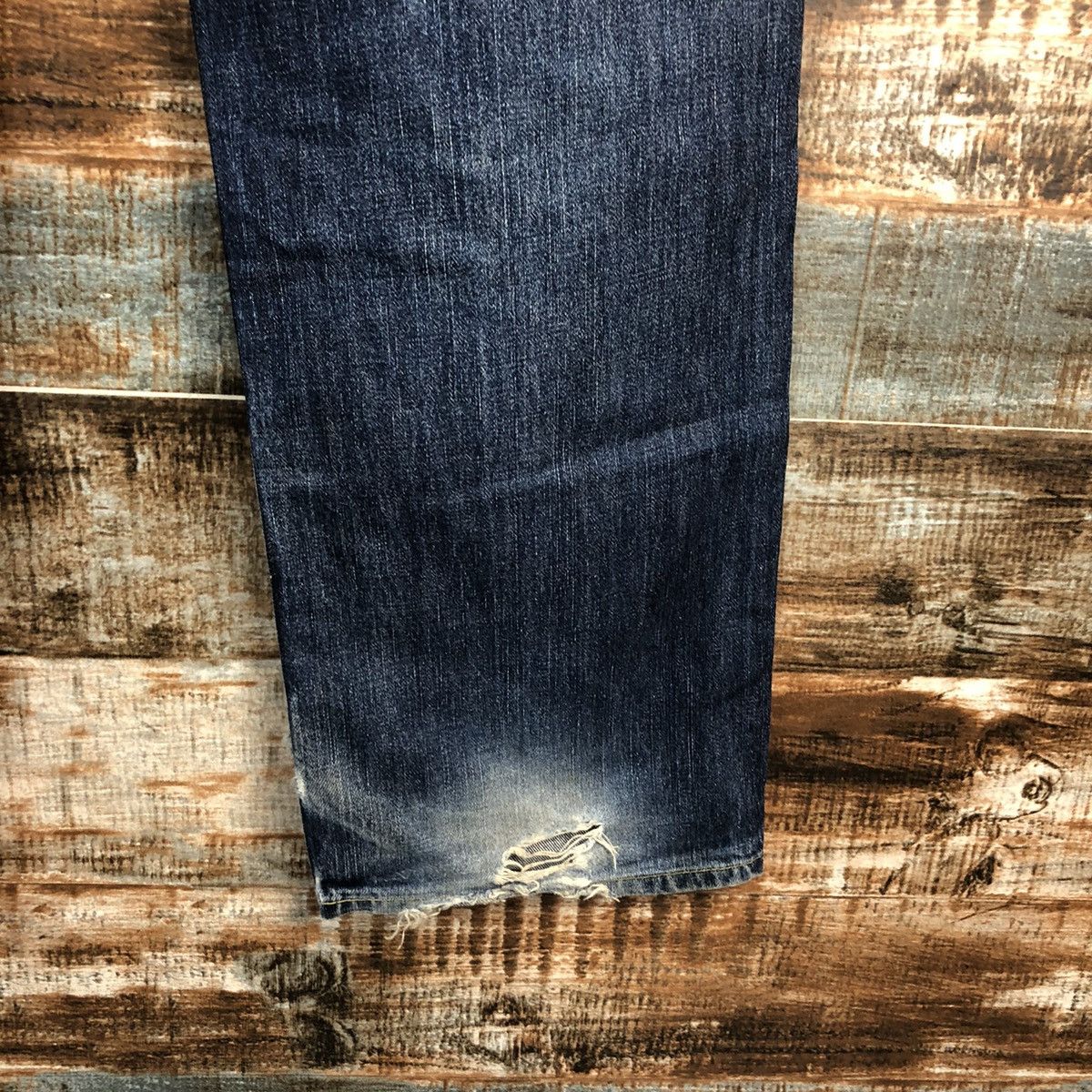 Levi's Levis 502 Blue ripped distressed Denim Pants #A2605 Size US 33 - 18 Thumbnail