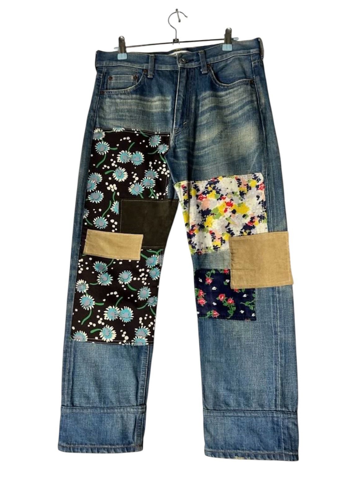 Junya Watanabe Junya Watanabe Comme Des Garcons Cdg Patchwork Cropped Jeans Size US 30 / EU 46 - 2 Thumbnail
