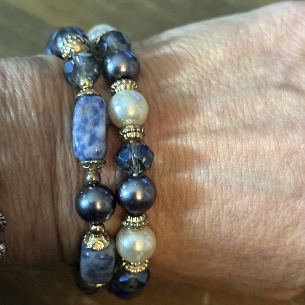 Other Sodalite and crystal glass bead bracelets Size ONE SIZE - 2 Thumbnail