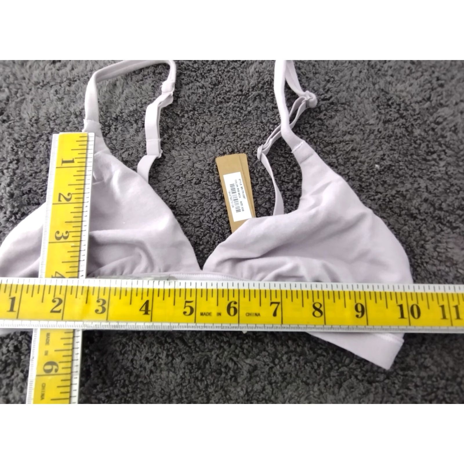 SKIMS SKIMS Bralette Shirt Women 2XS Iris Mica Triangle Cotton Jersey Wireless Adjustable Strap Sports Rose 90s Size ONE SIZE - 4 Thumbnail