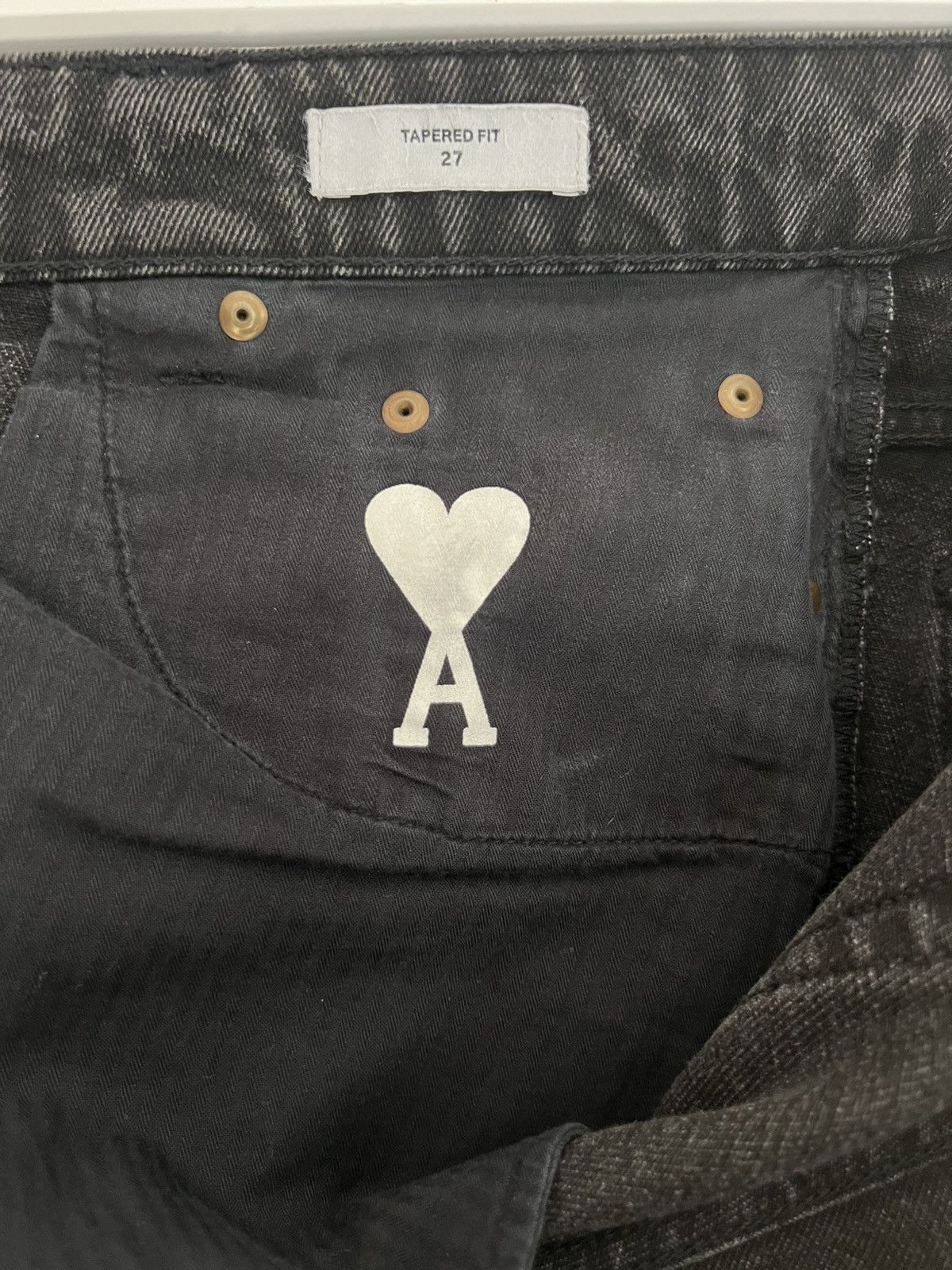 AMI AMI Tapered Fit Jeans - Vintage Black Size US 27 - 8 Thumbnail