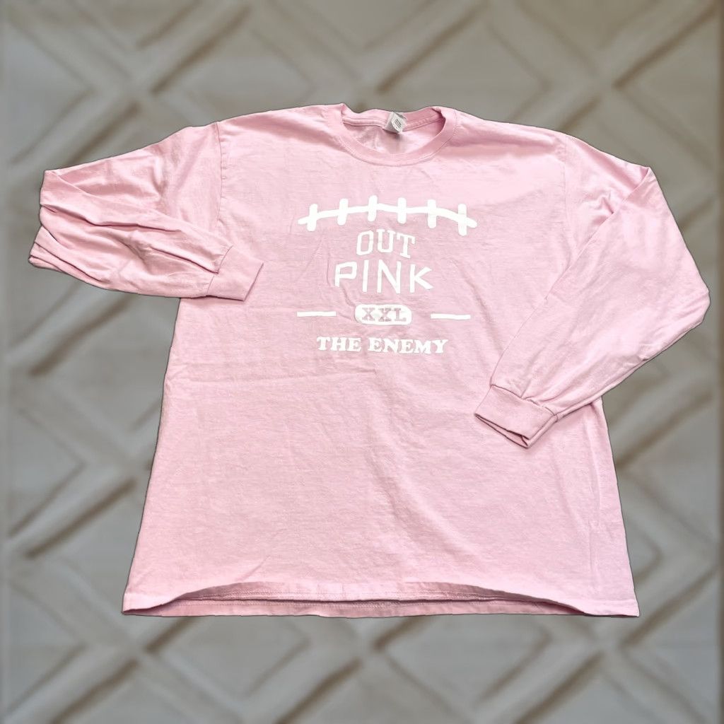 Gildan Gildan Ultra Cotton Shirt Mens Large Out Pink the Enemy Football Seam CB West Skull Size US L / EU 52-54 / 3 - 1 Thumbnail