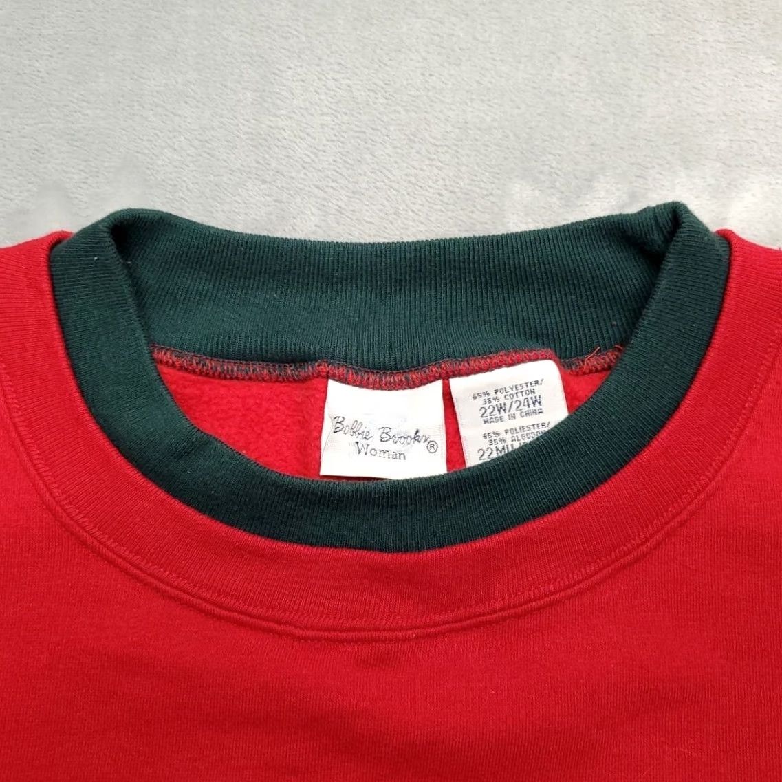 Vintage VINTAGE Christmas Sweater Womens 24w Red Noel Holiday Crewneck Pullover Retro 90s Mens Womens Boys Girls Size 3XL / US 20-22 - 4 Thumbnail