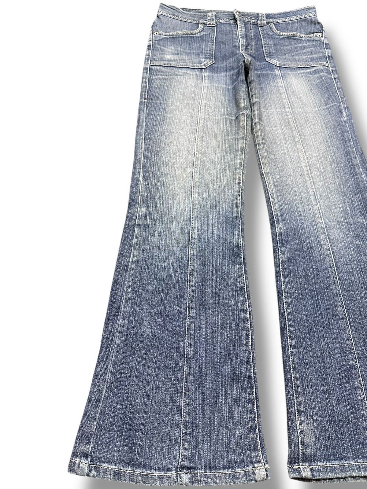 Japanese Brand Vintage Japanese Brand Flare Bush Pants Denim Size US 29 - 3 Thumbnail