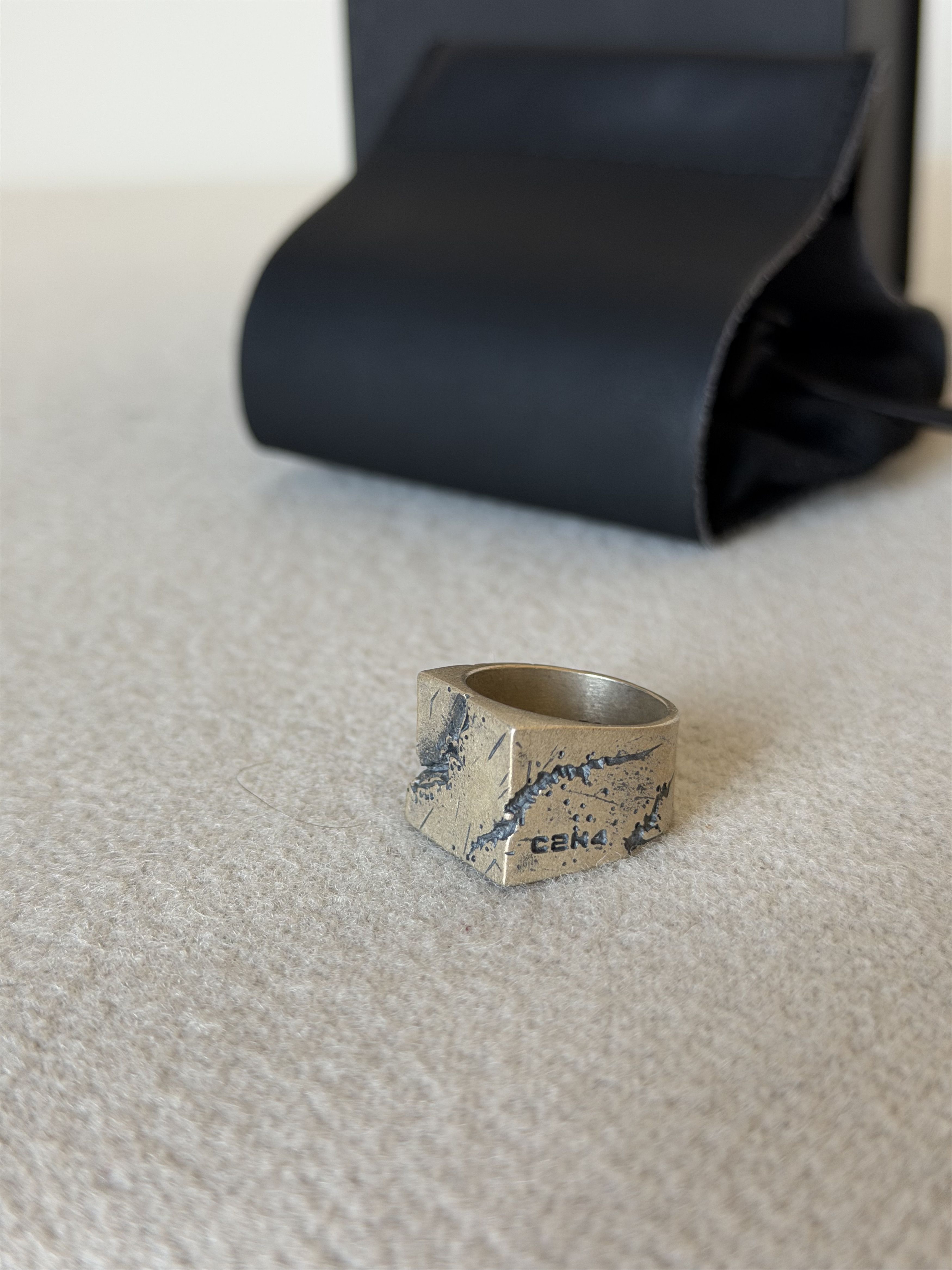 C2H4 C2H4 Debris Crevice Ring in Silver Size ONE SIZE - 1 Thumbnail