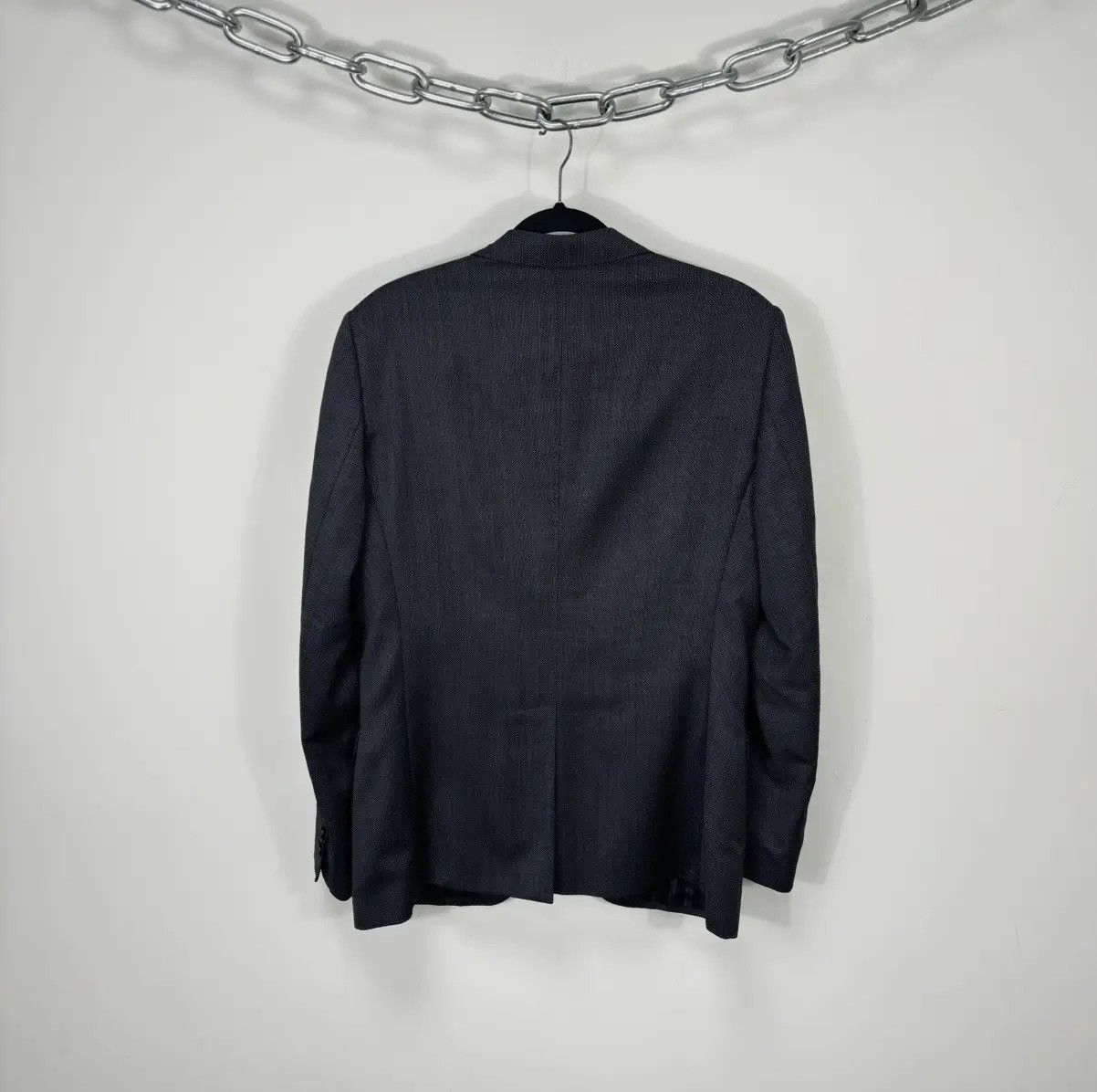 Dolce & Gabbana × Vintage Vintage Dolce & Gabbana Birdseye Pattern Wool Blazer Jacket Size 42R - 3 Thumbnail