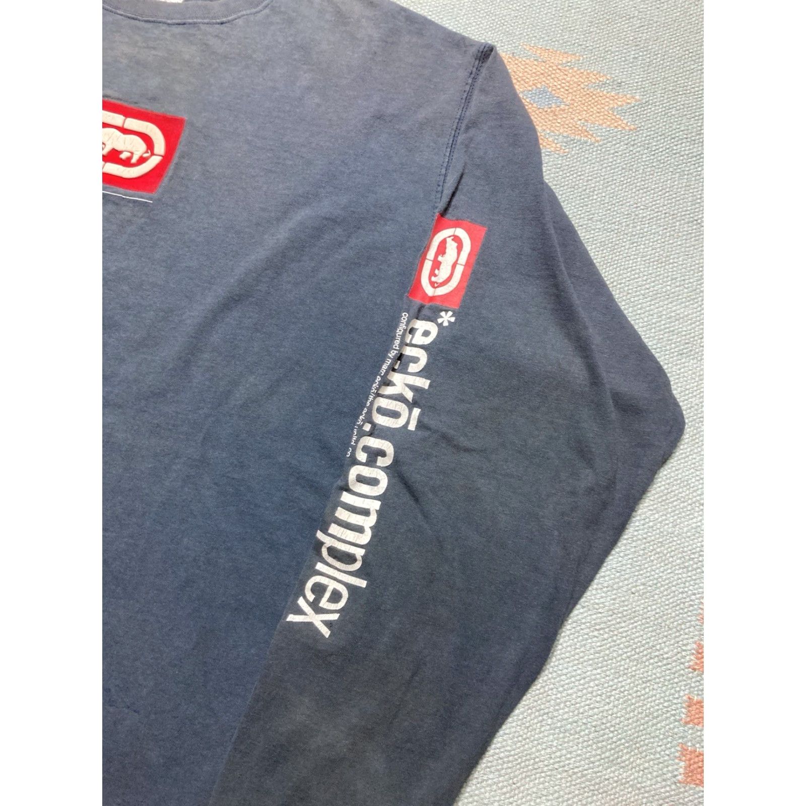 Ecko Unltd. VINTAGE Ecko Unltd T-Shirt Long Sleeve Complex ID Standards Rhino Graphic Faded Blue XL Men / Tshirt Size US XL / EU 56 / 4 - 3 Thumbnail