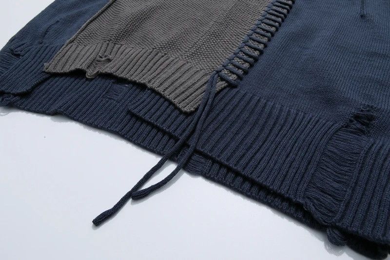 Japanese Brand × Vintage Retro punk grunge distressed patchwork knitwear sweater y2k Size US L / EU 52-54 / 3 - 7 Thumbnail
