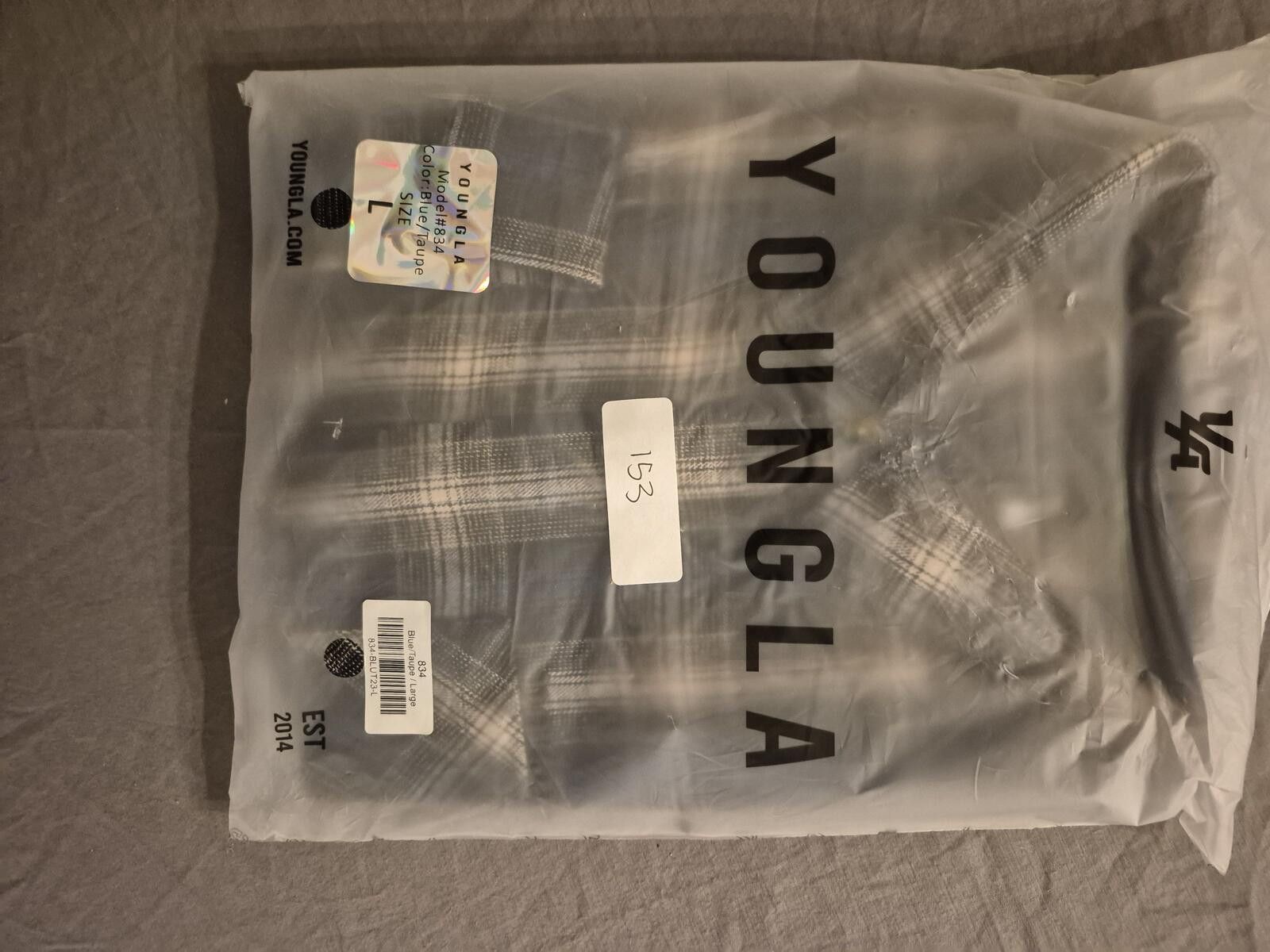 YoungLA YoungLA Mens Button Up Plaid Shirt BNWT Size US L / EU 52-54 / 3 - 8 Thumbnail