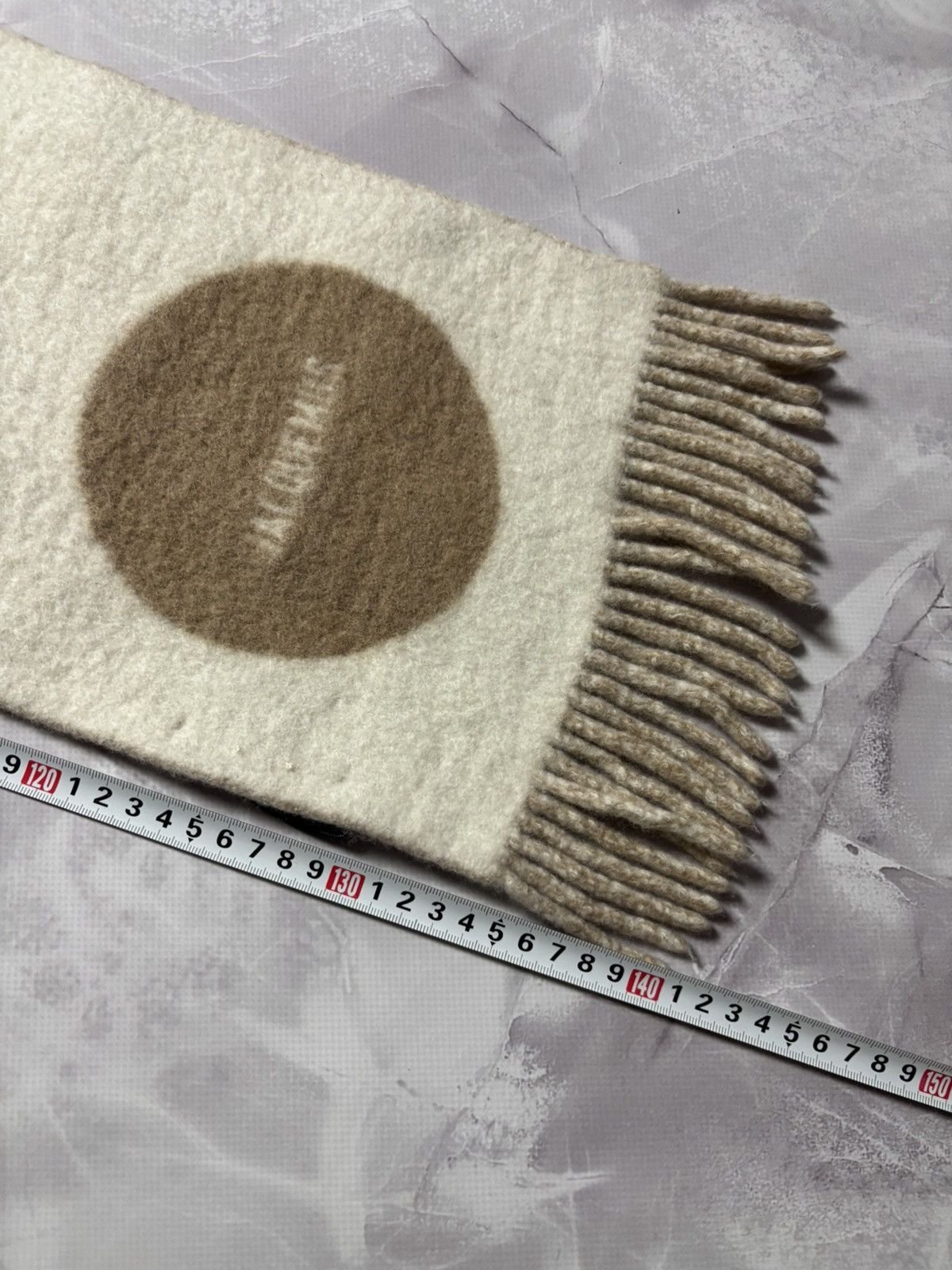 Jacquemus JACQUEMUS Rond Carre Scarf in Beige Size ONE SIZE - 11 Thumbnail